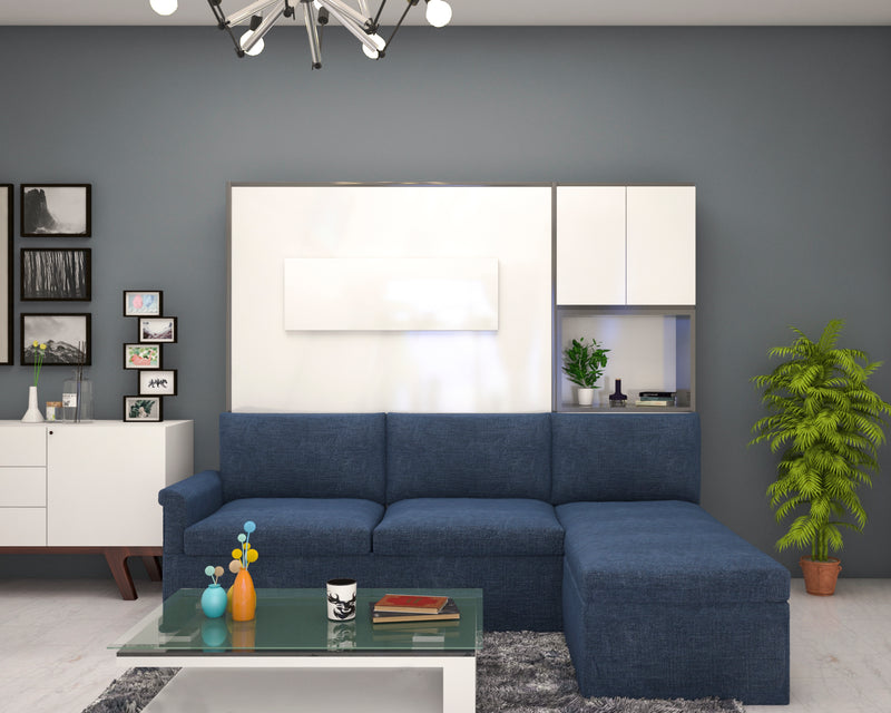 Oliver LX – Wallbed with L-Shaped Sofa & Storage Unit