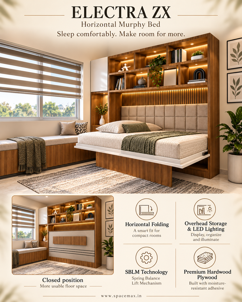 Electra ZX – Horizontal Space Saving Wallbed