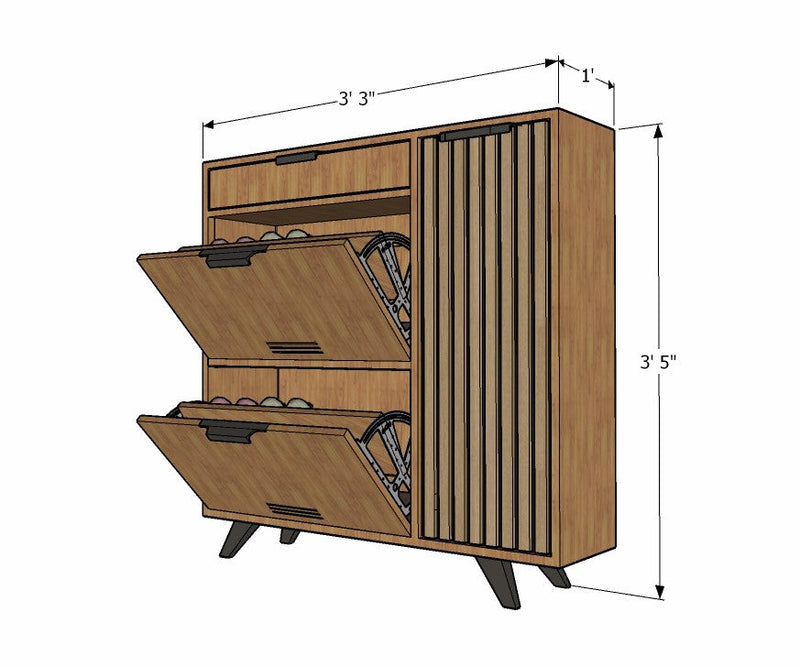 Boxton – Compact Shoe Rack with Accessory Drawer
