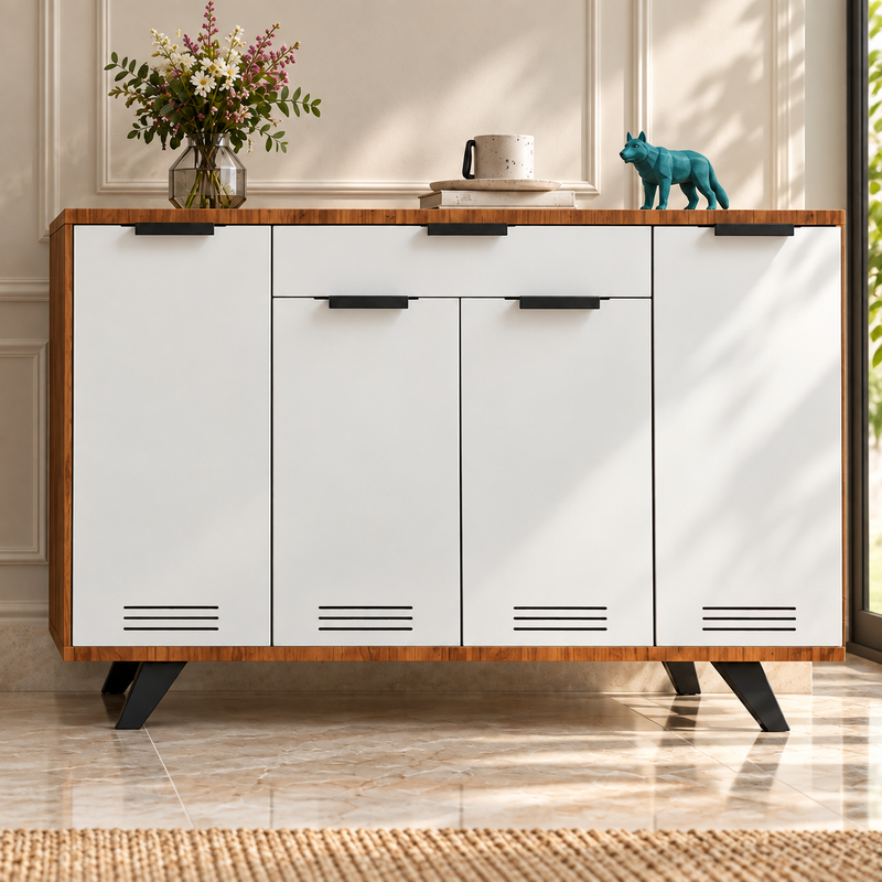 Madison – White Shoe Rack with Ventilated Storage