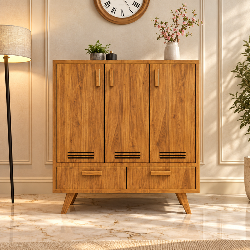 Jasper – Wooden Shoe Rack with Drawers & Ventilation